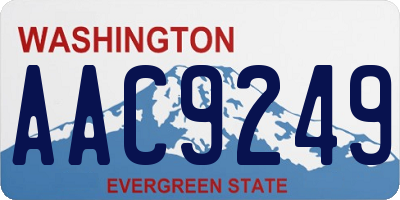 WA license plate AAC9249