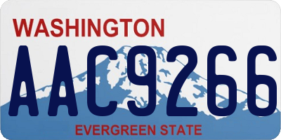WA license plate AAC9266