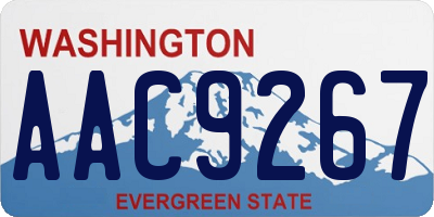 WA license plate AAC9267