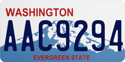 WA license plate AAC9294