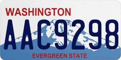 WA license plate AAC9298