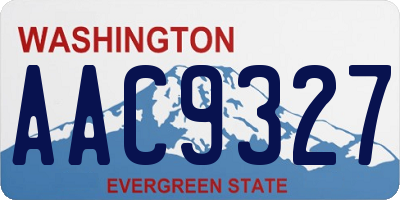 WA license plate AAC9327