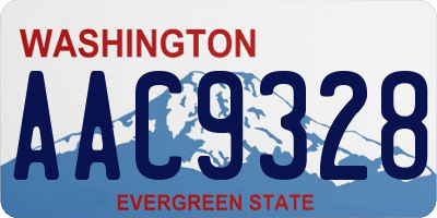WA license plate AAC9328