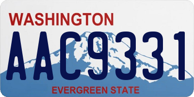 WA license plate AAC9331