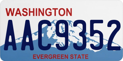 WA license plate AAC9352