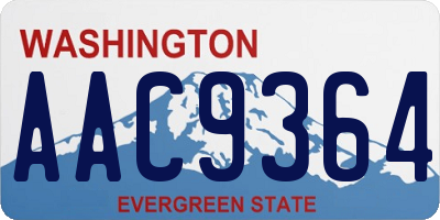 WA license plate AAC9364