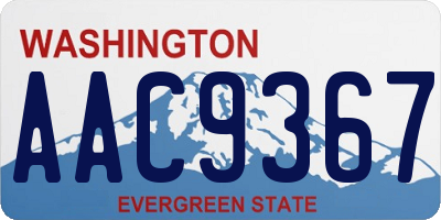 WA license plate AAC9367