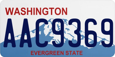 WA license plate AAC9369