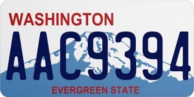 WA license plate AAC9394