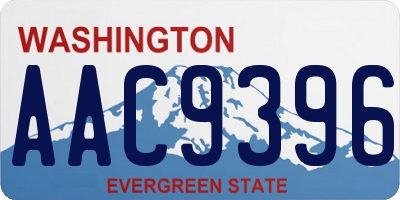 WA license plate AAC9396