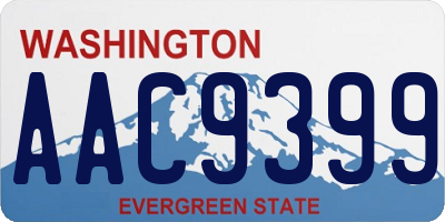 WA license plate AAC9399