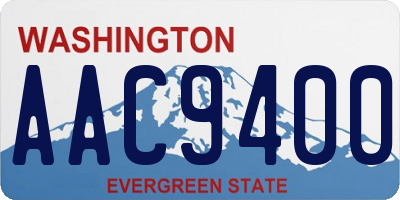 WA license plate AAC9400