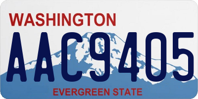 WA license plate AAC9405