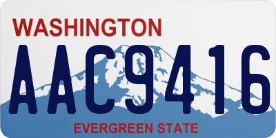 WA license plate AAC9416