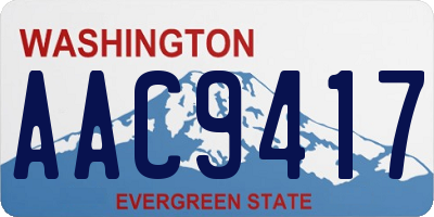 WA license plate AAC9417
