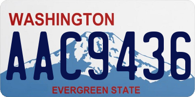 WA license plate AAC9436