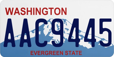 WA license plate AAC9445