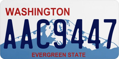 WA license plate AAC9447
