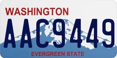 WA license plate AAC9449