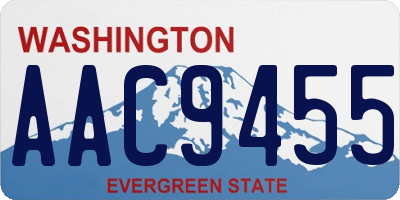 WA license plate AAC9455