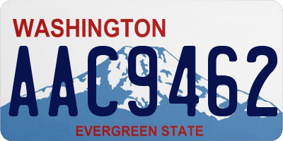 WA license plate AAC9462