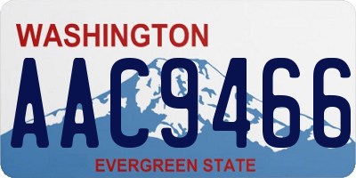 WA license plate AAC9466