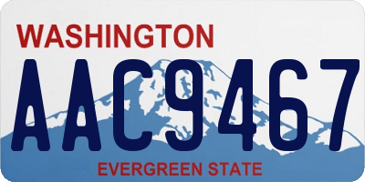 WA license plate AAC9467