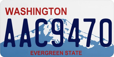 WA license plate AAC9470