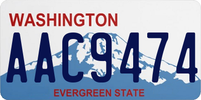 WA license plate AAC9474