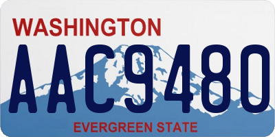 WA license plate AAC9480