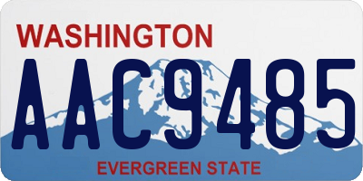 WA license plate AAC9485