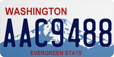 WA license plate AAC9488