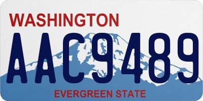 WA license plate AAC9489