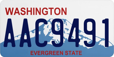 WA license plate AAC9491