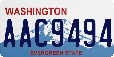 WA license plate AAC9494