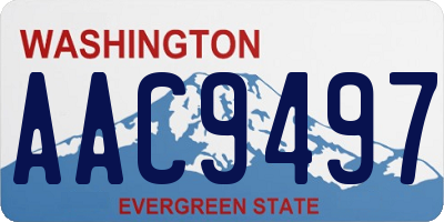 WA license plate AAC9497