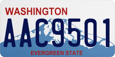 WA license plate AAC9501
