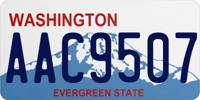 WA license plate AAC9507