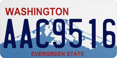WA license plate AAC9516