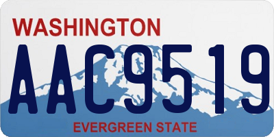 WA license plate AAC9519