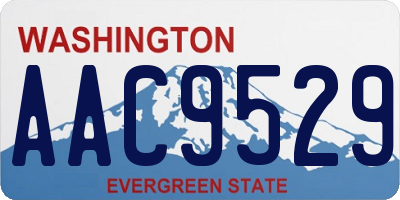 WA license plate AAC9529
