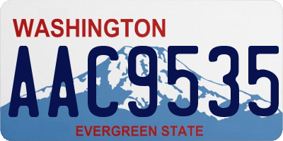 WA license plate AAC9535