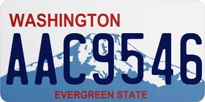 WA license plate AAC9546