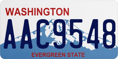 WA license plate AAC9548