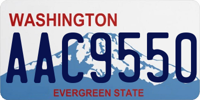 WA license plate AAC9550