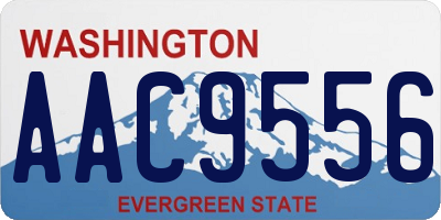 WA license plate AAC9556