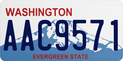 WA license plate AAC9571