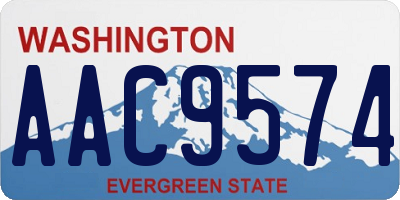 WA license plate AAC9574