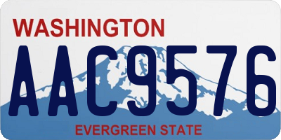 WA license plate AAC9576