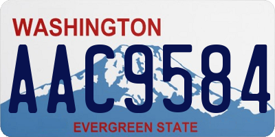 WA license plate AAC9584
